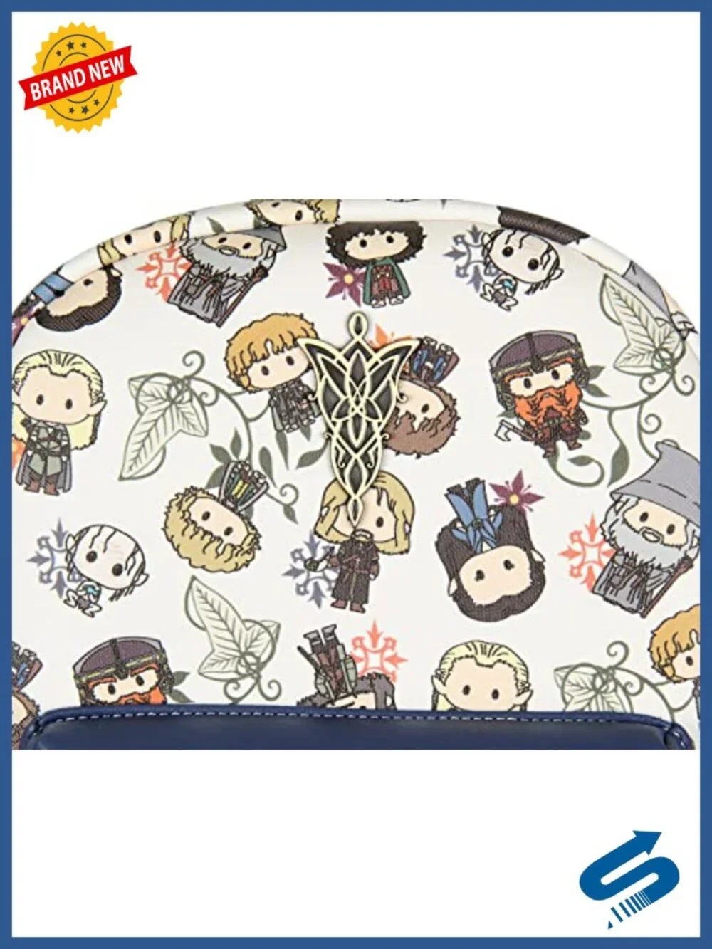 Lord of the Rings Chibi Character Faux Leather Tote Bag Mini Backpack